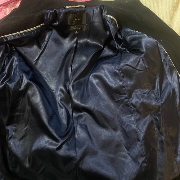 J. Crew Italian Stadium‎ Cloth Black Wool Cocoon Coat Size 4P Classic Fall - Picture 11 of 12